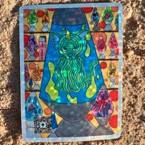 Cat Lava Lamp Holographic sticker