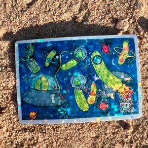 Pickle Galaxy Holographic sticker