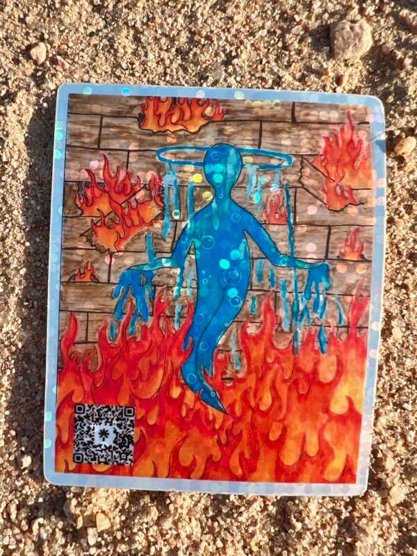 Return with Water holographic sticker