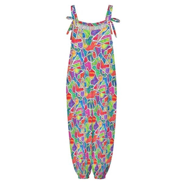 Easter Egg Stained Glass Baggy Suspender Jumpsuit - Image 3