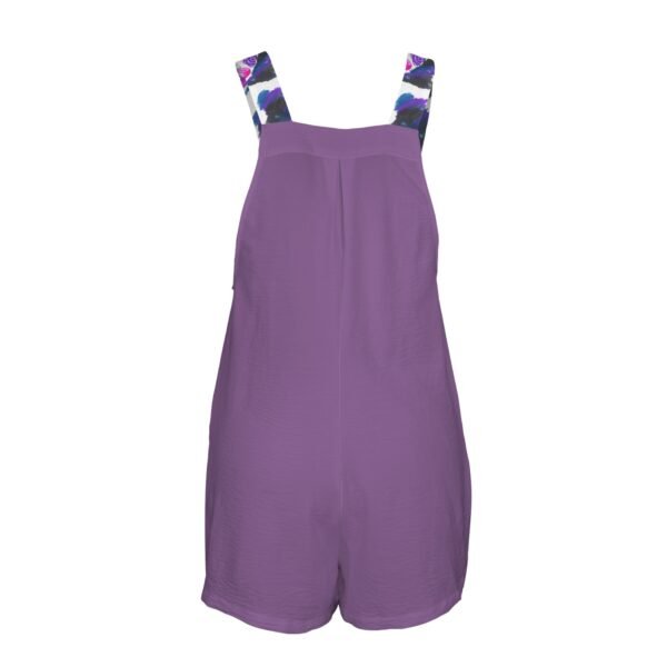 Psilocybin circle jumpsuit Pocket Bib Short Romper - Image 5
