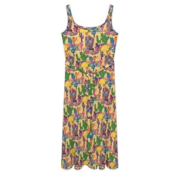 Texas Sunsets Tie Waist Sleeveless Dress - Image 2