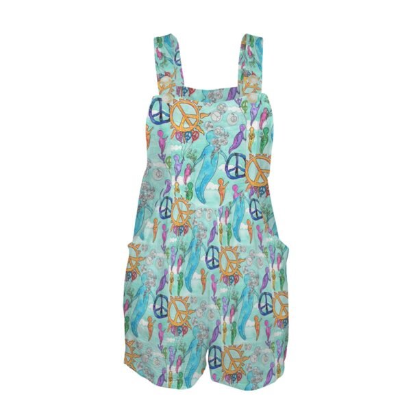 Peace Comes From Within Pocket Bib Short Romper - Image 4