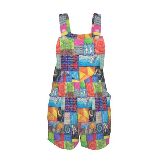 Creation Coat Pocket Bib Short Romper - Image 4