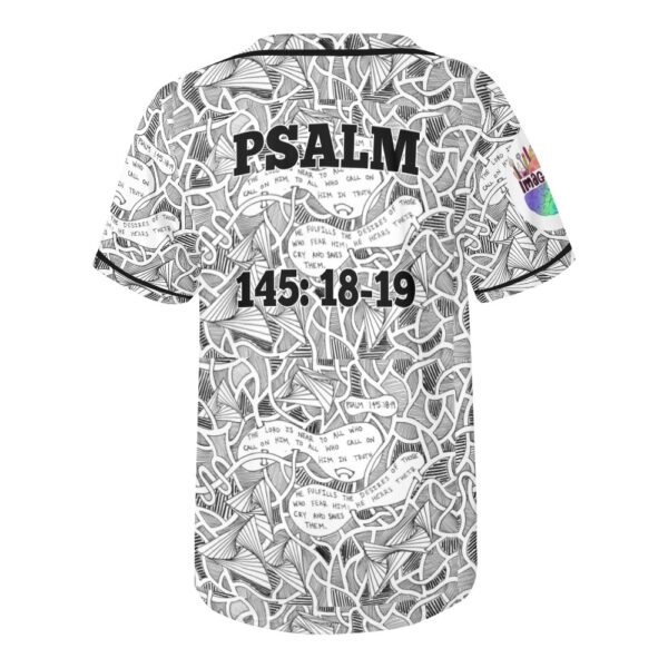 Psalm 145: 18-19 All Over Print Baseball Jersey (T50) - Image 5