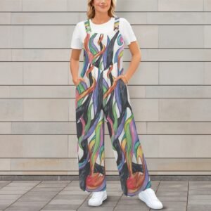 Light Prevails Pocket Wide Leg Bib Jumpsuit