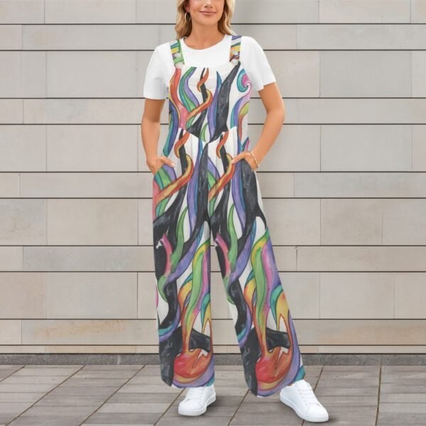 Light Prevails Pocket Wide Leg Bib Jumpsuit