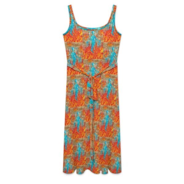 Return With Water Tie Waist Sleeveless Dress - Image 2