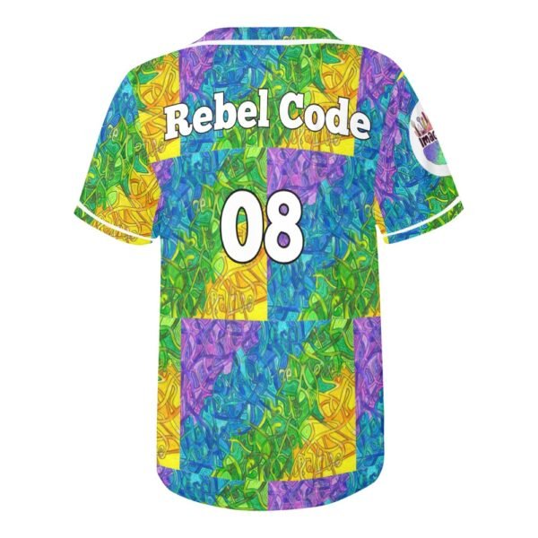 Rebel Code All Over Print Baseball Jersey (T50) - Image 5