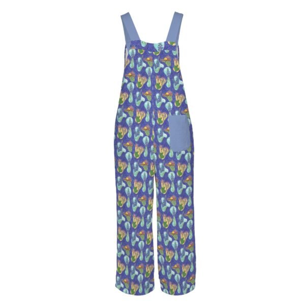Texas Blue Bonnets Pocket Wide Leg Bib Jumpsuit - Image 5