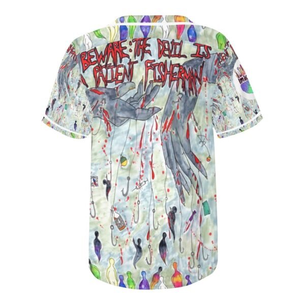 Beware The Devil Is A Patient Fisherman All Over Print Baseball Jersey (T50) - Image 5