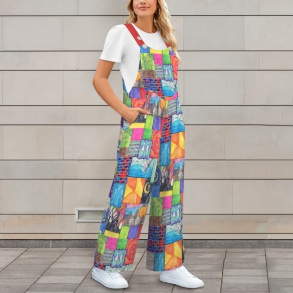 Creation Coat Pocket Wide Leg Bib Jumpsuit - Image 2