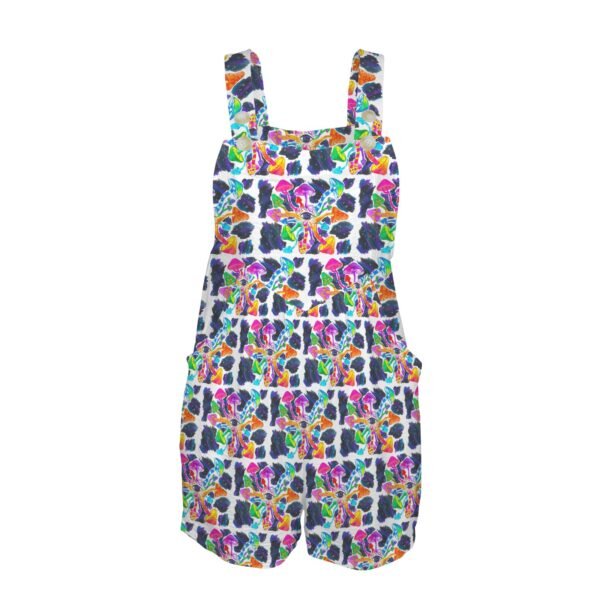 Psilocybin circle Pocket Bib Short Romper - Image 4