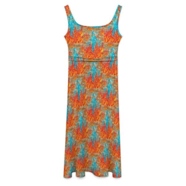 Return With Water Tie Waist Sleeveless Dress - Image 3