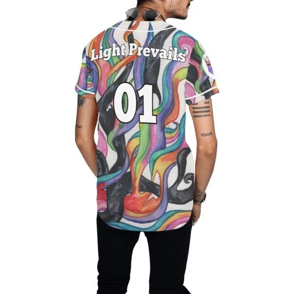 Light Prevails All Over Print Baseball Jersey (T50) - Image 2