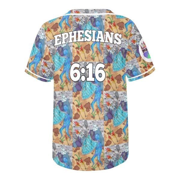 Ephesians 6:16 All Over Print Baseball Jersey (T50) - Image 5