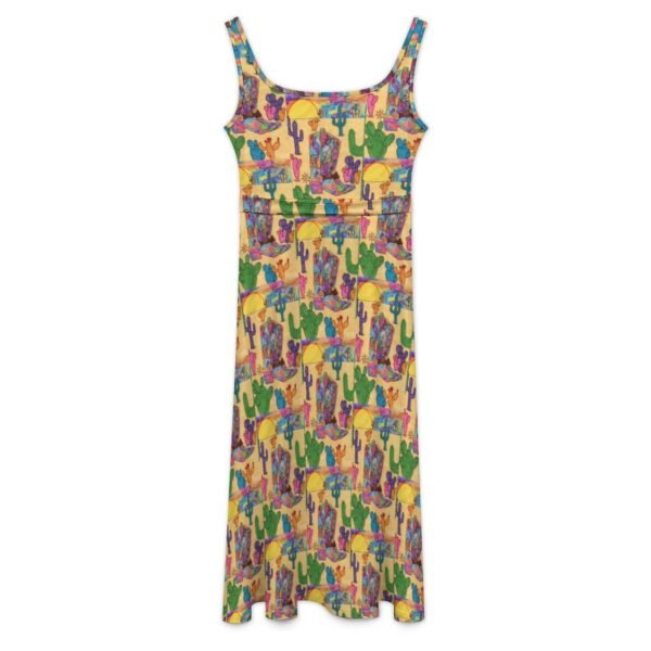 Texas Sunsets Tie Waist Sleeveless Dress - Image 3