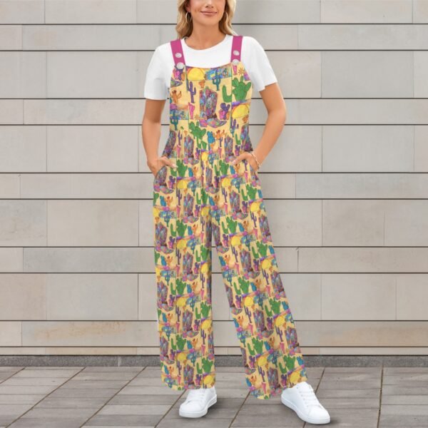 Texas Sunset Pocket Wide Leg Bib Jumpsuit