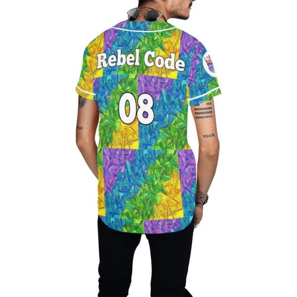 Rebel Code All Over Print Baseball Jersey (T50) - Image 2