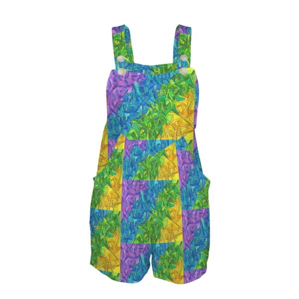 Rebel Code Pocket Bib Short Romper - Image 4