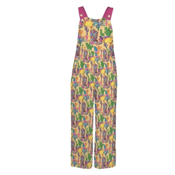 Texas Sunset Pocket Wide Leg Bib Jumpsuit - Image 4