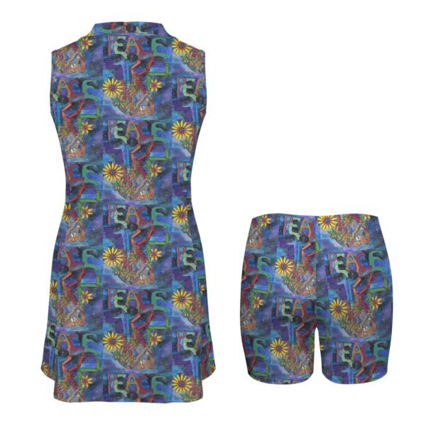 peace Overcomes Custom Sleeveless Sport Dress with Pockets - Image 5