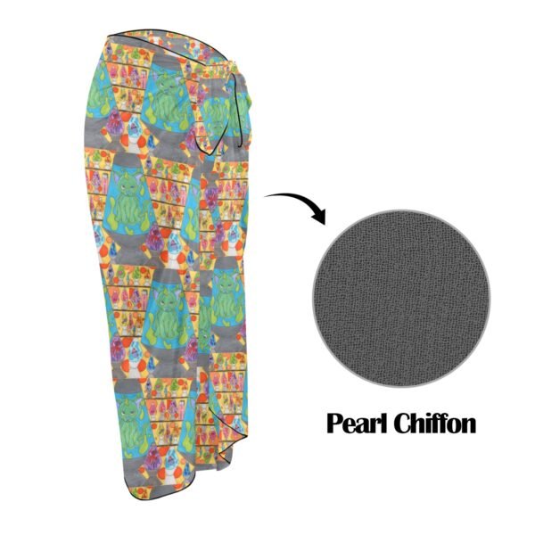 Cat Lava Lamp Long Beach Sarong Wrap - Image 5