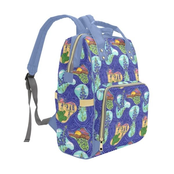 Texas Blue Bonnets Multi-Function Backpack(Model1688) - Image 3