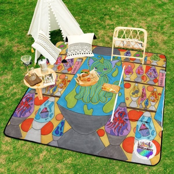 Lava Lamp Cat Zipper Picnic Mat - Image 4
