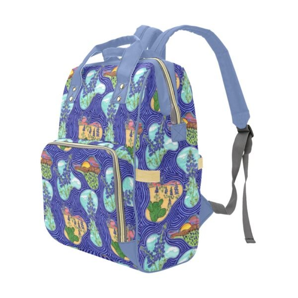 Texas Blue Bonnets Multi-Function Backpack(Model1688) - Image 4