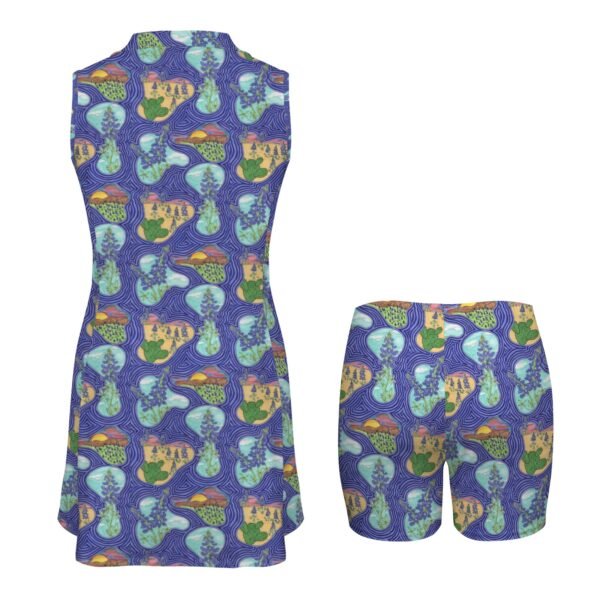 Texas Blue Bonnets Custom Sleeveless Sport Dress with Pockets - Image 5