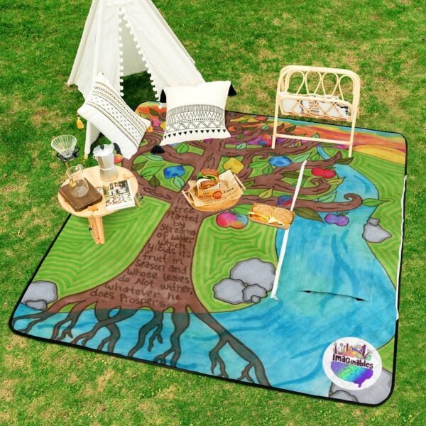 Psalm 1:3 Zipper Picnic Mat - Image 4