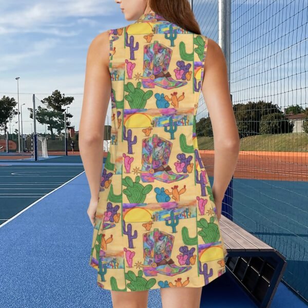 Texas Sunset Custom Sleeveless Sport Dress with Pockets - Image 3