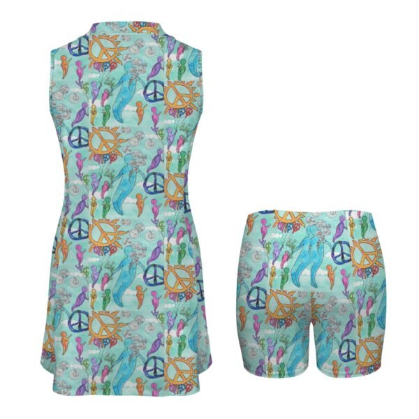 Peace Comes From Within Custom Sleeveless Sport Dress with Pockets - Image 5