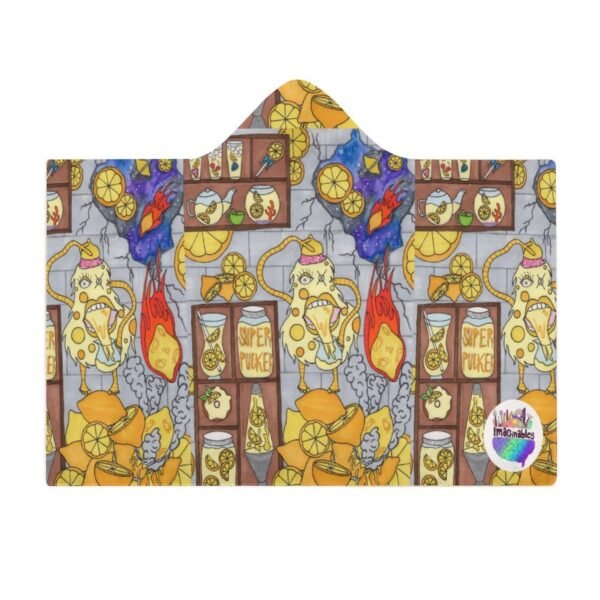 Lemon Gremlin Hooded Blanket 60"×80" - Image 5