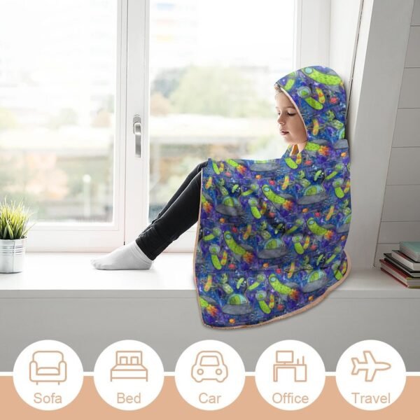 Pickle Galaxy Hooded Blanket 60"×80" - Image 3