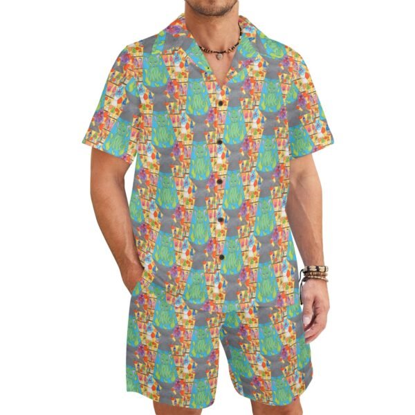 Cat Lava Lamp Men's Shirt and Shorts Outfit (Model Sets 26)