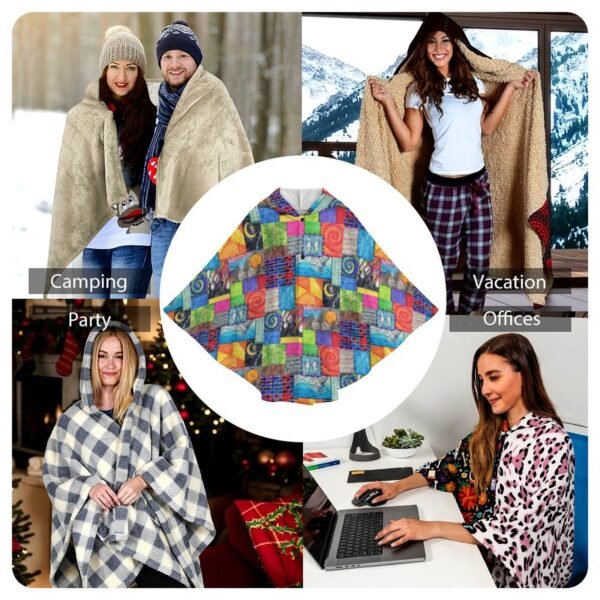 Creation Coat Fleece Hooded Cape for Adults - Image 3