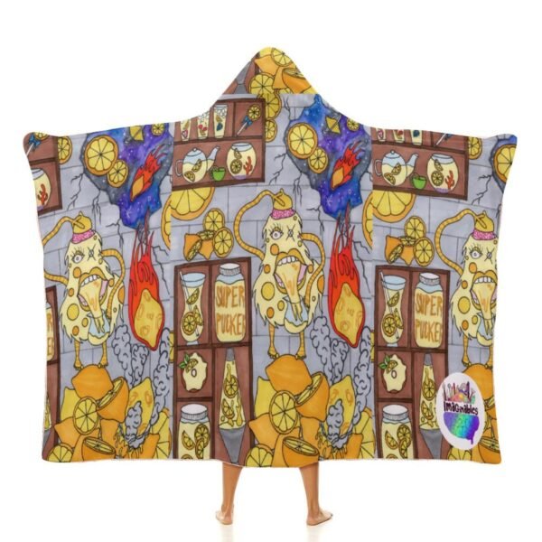 Lemon Gremlin Hooded Blanket 60"×80"