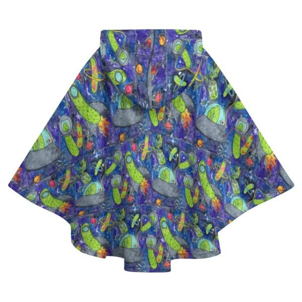Pickle Galaxy Fleece Hooded Cape for Adults - Image 2