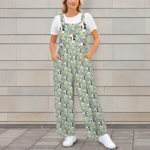 Moo-Shrooms Pocket Wide Leg Bib Jumpsuit