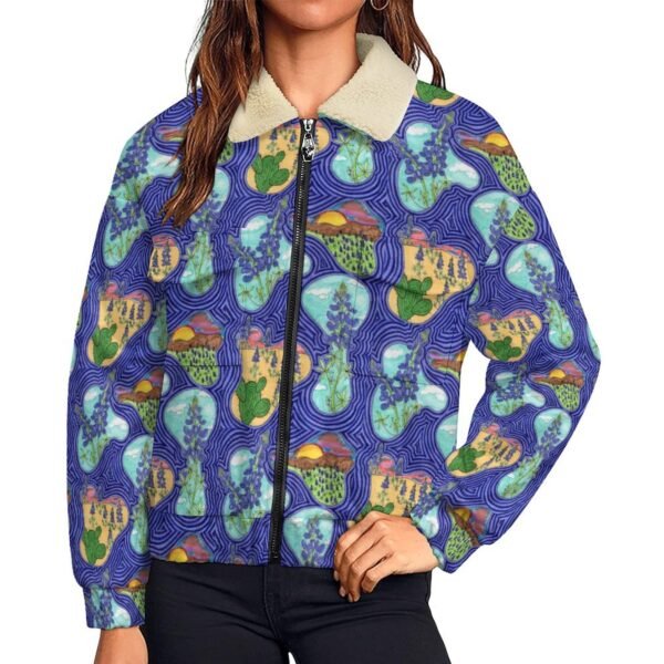 Texas Blue Bonnets Women's Patch Pocket Fleece Jacket
