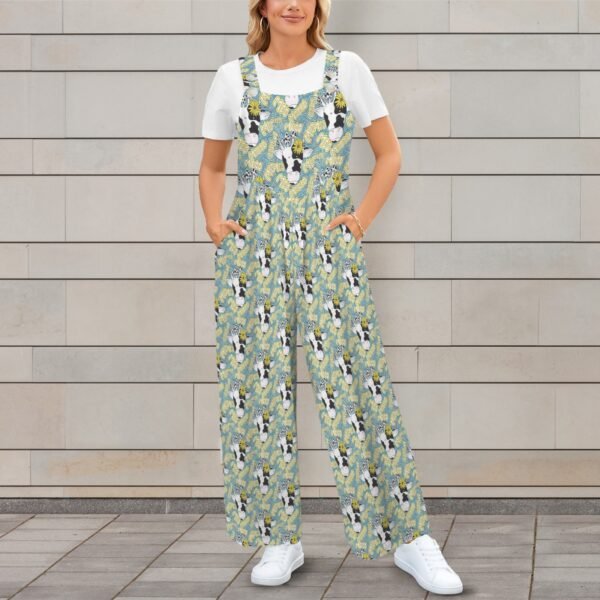 Moo-Shrooms Pocket Wide Leg Bib Jumpsuit
