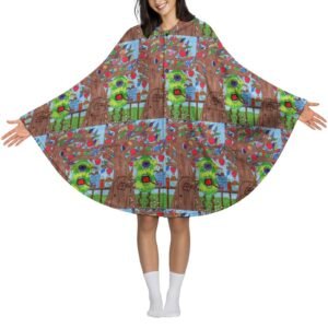 Apple Juicer Fleece Hooded Cape for Adults