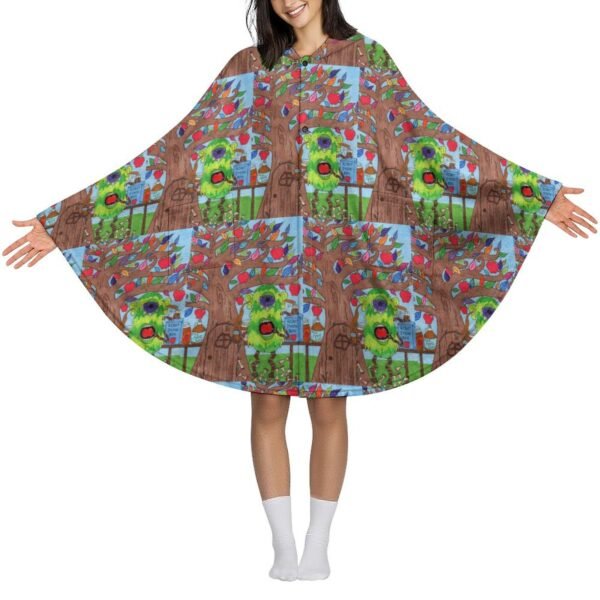 Apple Juicer Fleece Hooded Cape for Adults