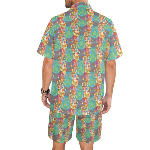 Cat Lava Lamp Men's Shirt and Shorts Outfit (Model Sets 26) - Image 3