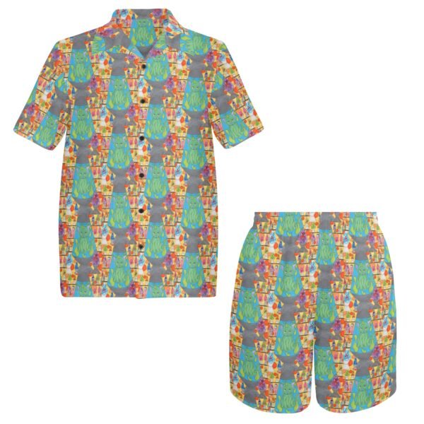 Cat Lava Lamp Men's Shirt and Shorts Outfit (Model Sets 26) - Image 4