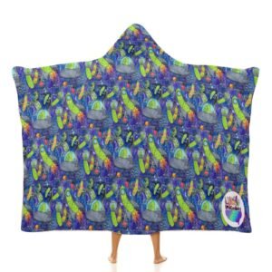 Pickle Galaxy Hooded Blanket 60"×80"