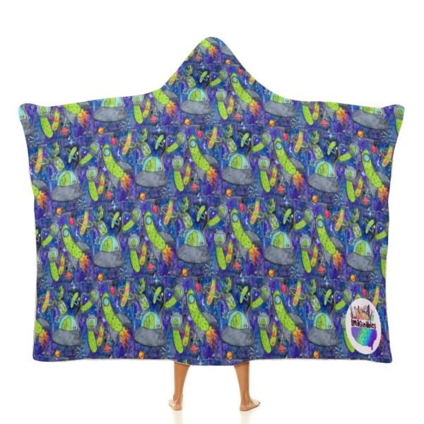 Pickle Galaxy Hooded Blanket 60"×80"