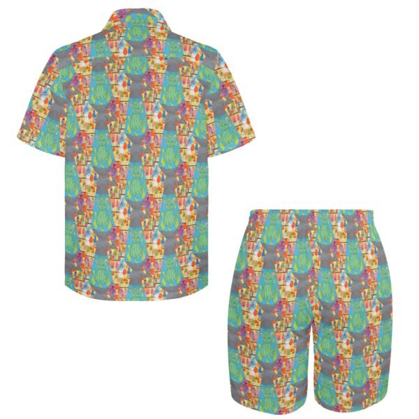 Cat Lava Lamp Men's Shirt and Shorts Outfit (Model Sets 26) - Image 5